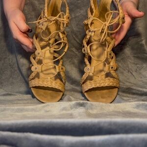 Size 11 Braided Strappy Sandal Heels
